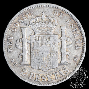 1869 - 1905 - 2 Pesetas de Plata - ESPAÑA - Reverso