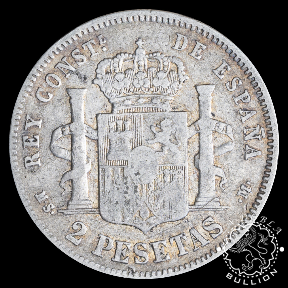 1869 - 1905 - 2 Pesetas de Plata - ESPAÑA - Reverso