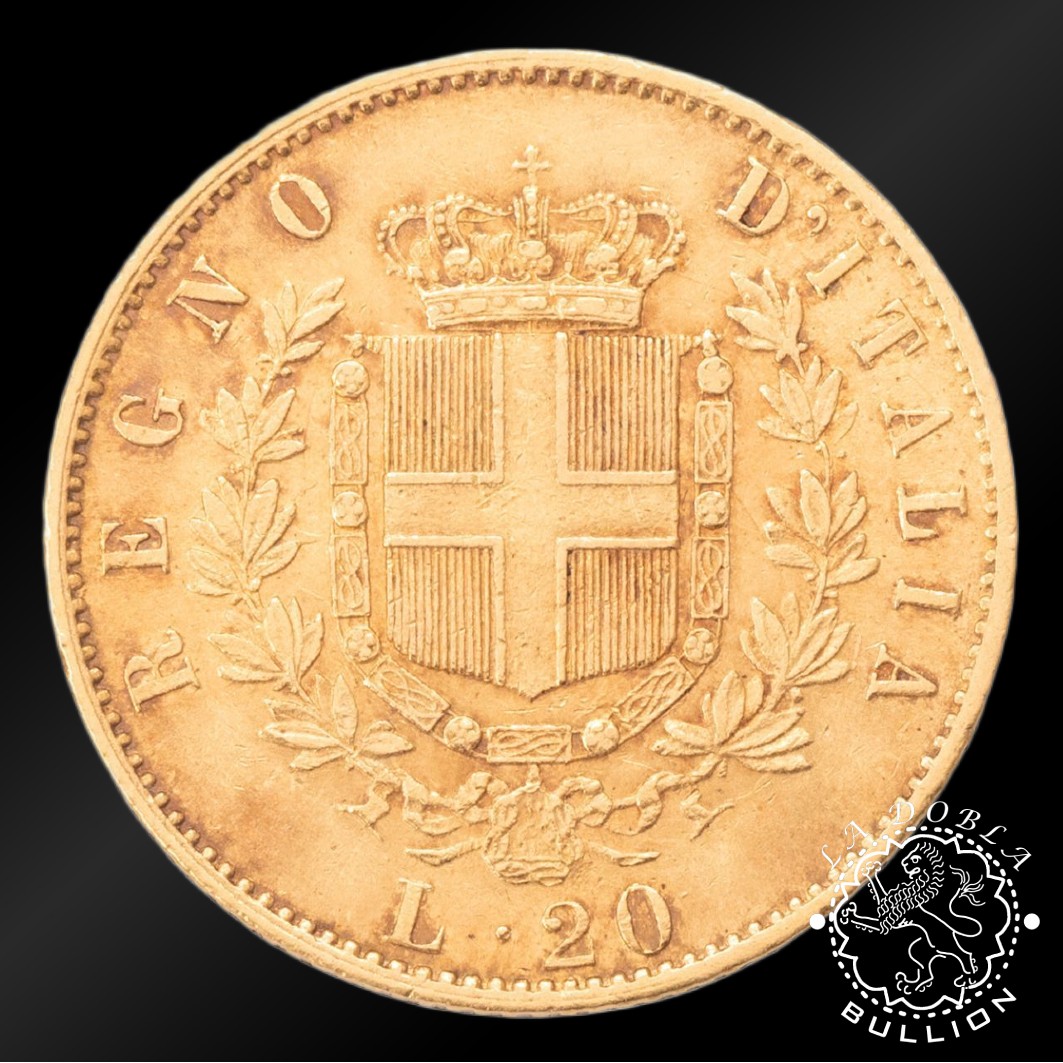 Moneda de Oro 20 Liras - Mejor Oferta - Italia - Año Aleatorio - Reverso