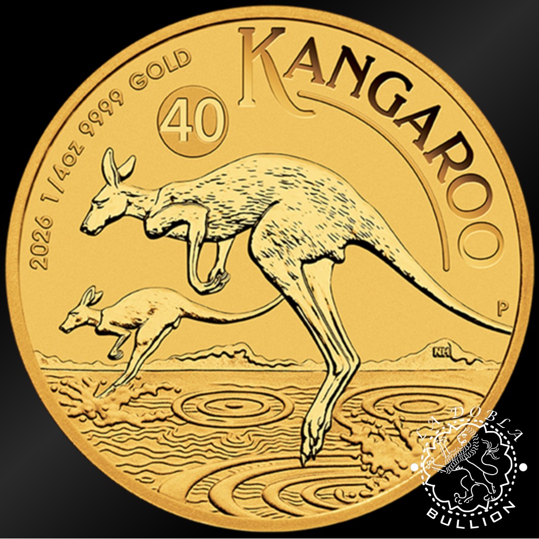 Moneda de Oro Canguro 1 4 oz BU - Australia - 2026 - Reverso