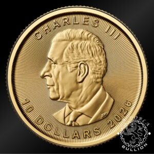 Moneda de Oro Maple Leaf 1 4 oz BU – Canadá – 2026 - Anverso