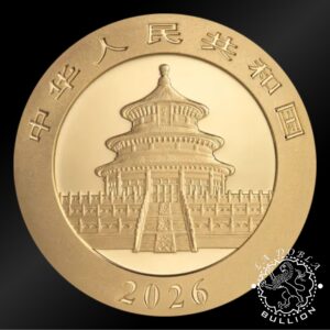 Moneda de Oro Panda 3 g - China - 2026 - Anverso