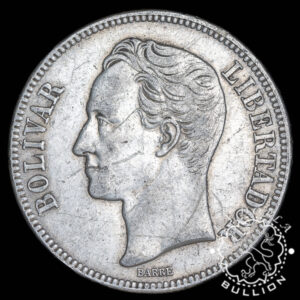 1879 – 1936- 5 Bolívares de Plata – VENEZUELA - Anverso