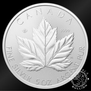 Moneda de Plata Grand Maple Leaf 5 oz BU - Canadá - 2026 - Reverso