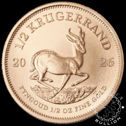 Moneda de Oro Krugerrand 1/2 oz BU – Sudáfrica – 2026