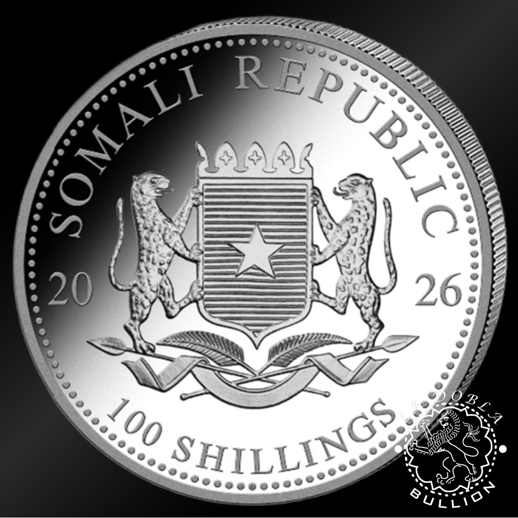 Moneda de Plata Elefante 1 oz BU - Privy Mark WMF Berlín - Somalia - 2026 - Anverso