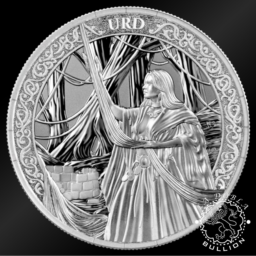 Moneda de Plata Norns Urd 1 oz BU - Germania Mint - 2026 - Reverso