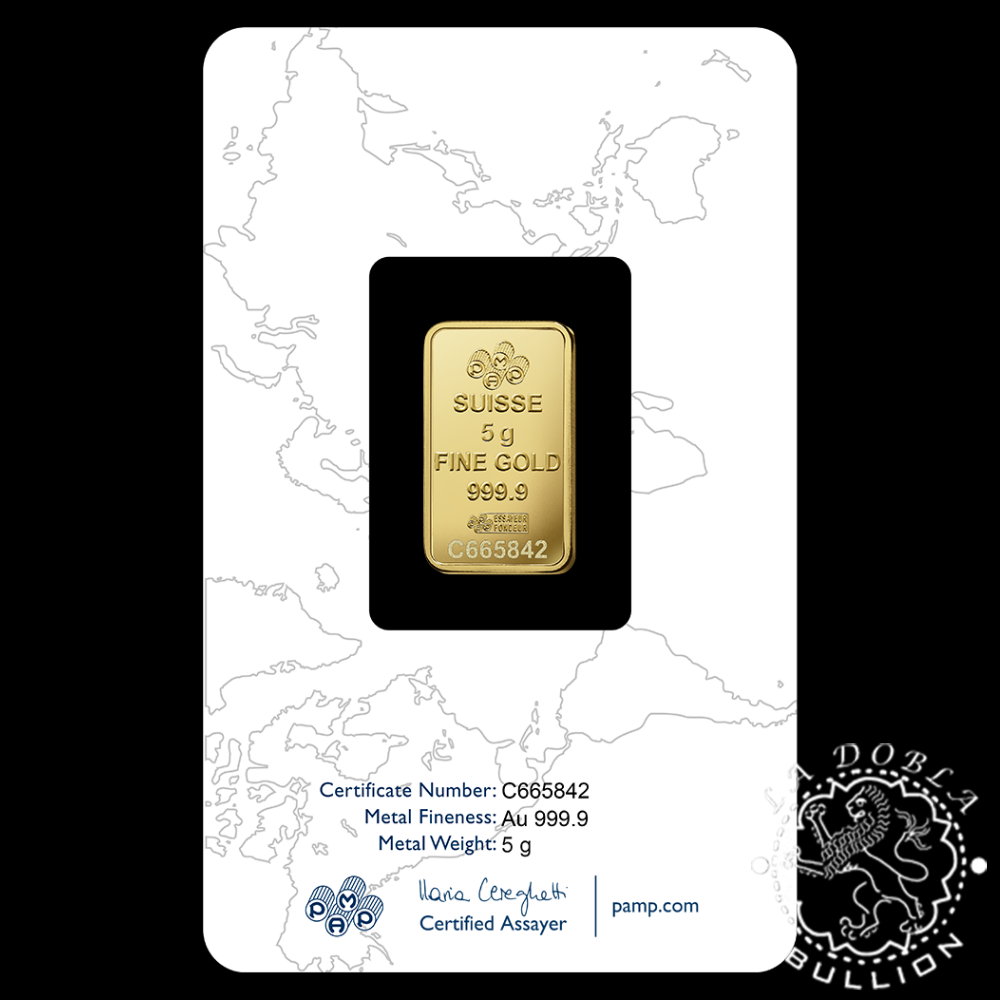 Lingote de Oro 5 g Rosa - PAMP Rose - Anverso