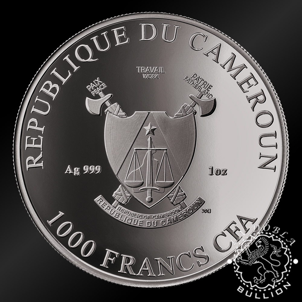 Moneda de Plata Las Tres Gracias Enigma Edition 1 oz BU - Camerún - 2025 - Anverso