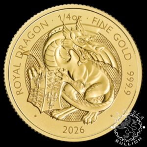 Moneda de Oro Tudor Beasts Royal Dragon 14 oz BU - Reino Unido - 2026 - Reverso (1)