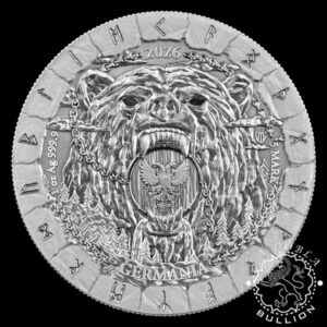 Moneda de Plata Bödvar Saga Loss 1 oz BU - Germania Mint - 2026 - Anverso