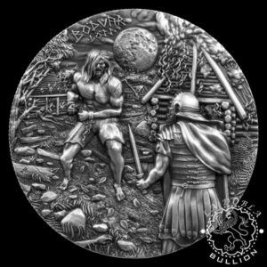 Moneda de Plata Bödvar Saga Loss 2 oz Ultra High Relief - Germania - 2026 - Reverso