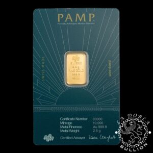 Lingote de Oro Lady of Liberty 2,5 g - PAMP - Tarjeta Anverso