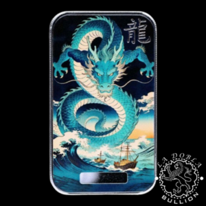 Lingote de Plata Dragón Cānghǎi 1 oz - Scottsdale Mint - Reverso