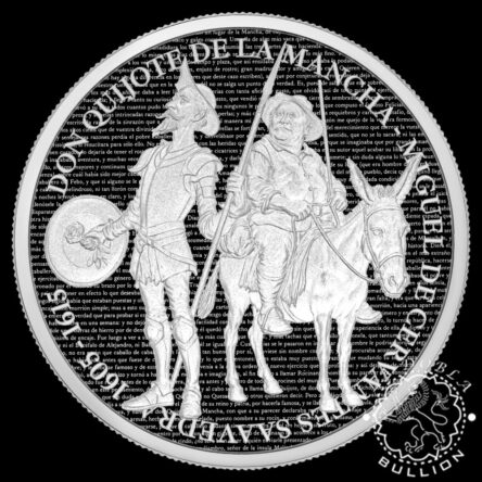 Moneda de Plata Don Quijote de la Mancha 1 oz Proof – Camerún – 2026