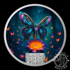 Moneda de Plata Mechanical Forest Mariposa 1 oz Proof - Liberia - 2026 - Reverso