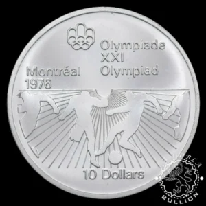 Moneda de Plata 10 Dollars BU - Canadá - 1976 (VM)