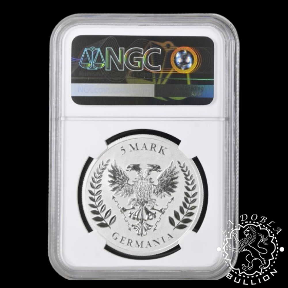 Moneda de Plata Germania 1 oz BU - Germania - 2025 - NGC MS70 - Reverso