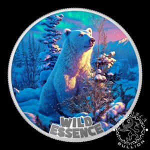 Moneda de Plata Wild Essence Oso Polar 1 oz Proof - Liberia - 2026 - Reverso