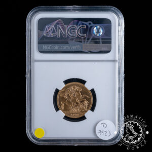 Moneda de Oro Soberano Jorge V - 1913 - NGC AU58