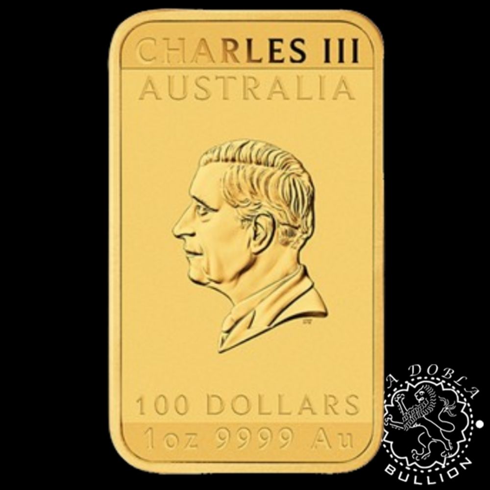 Lingote-Moneda de Oro Dragón Rectangular 1oz BU - Australia - 2026 - Anverso