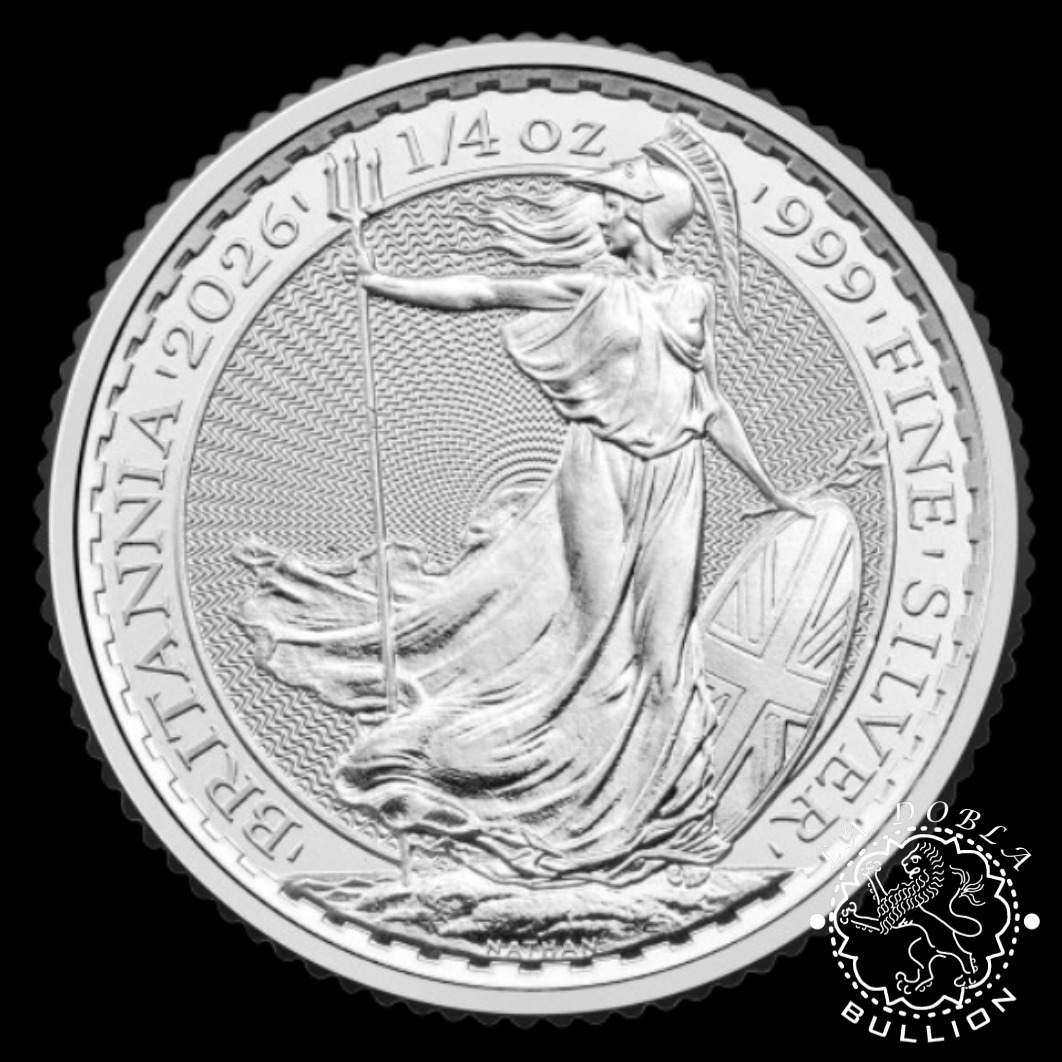 Moneda de Plata Britannia 14 oz BU - Reino Unido - 2026 - Reverso