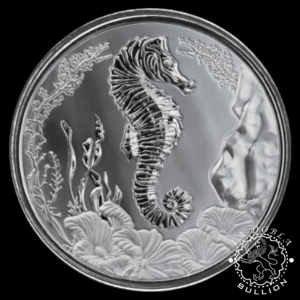 Moneda de Plata Caballito de Mar 1 oz BU - Samoa - 2025- Reverso