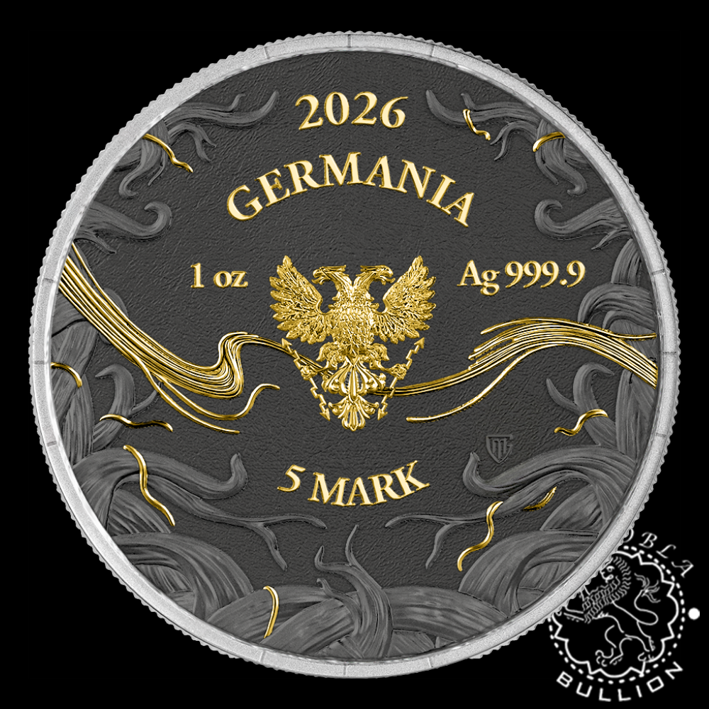 Moneda de Plata Norns Triune 3 x 1 oz BU Multimetal - Germania Mint - 2026 - Reverso