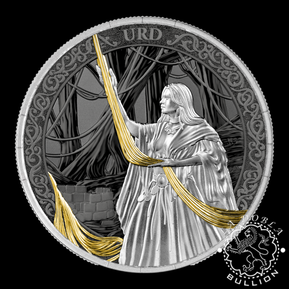 Moneda de Plata Norns Triune 3 x 1 oz BU Multimetal - Germania Mint - 2026 - Urd