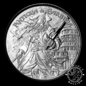 Moneda de Plata Serie EC8 Rum Runner & Pirate 1 oz BU - Antigua y Barbuda - 2025 - Reverso