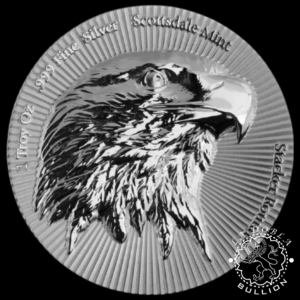Redondo de Plata Eagle Stacker 1 oz BU - Scottsdale Mint - Anverso