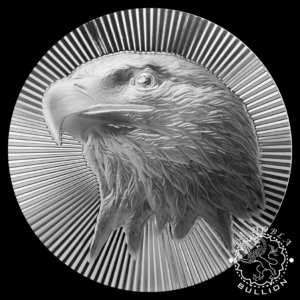 Redondo de Plata Eagle Stacker 1 oz BU - Scottsdale Mint - Reverso