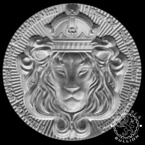 Redondo de Plata Lion Stacker 1 oz BU - Scottsdale Mint - Anverso