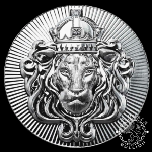 Redondo de Plata Lion Stacker 1 oz BU - Scottsdale Mint - Reverso