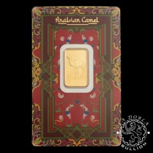 Lingote de Oro Arabian Camel 5 g - Con Marco - PAMP - Blister Anverso