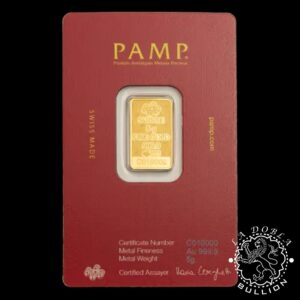 Lingote de Oro Arabian Camel 5 g - Con Marco - PAMP - Blister Reverso