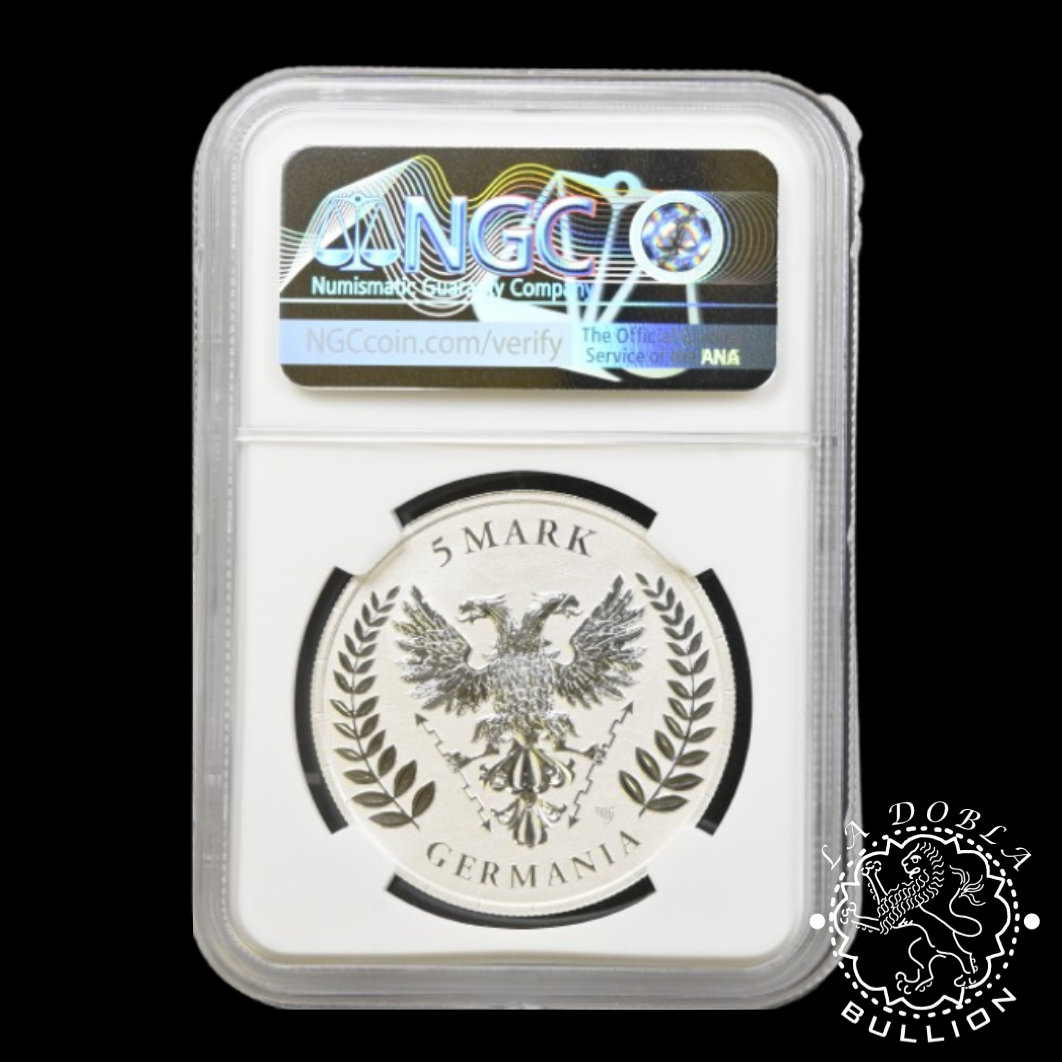 Moneda de Plata Germania 1 oz BU - Germania - 2026 - NGC MS 70 - Reverso