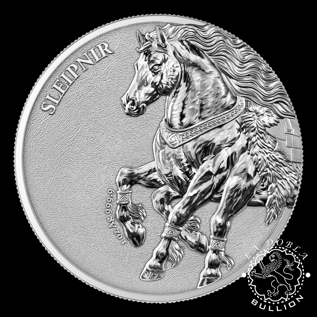Moneda de Plata Germania Beasts Sleipnir 1 oz BU - Germania - 2026 - Reverso