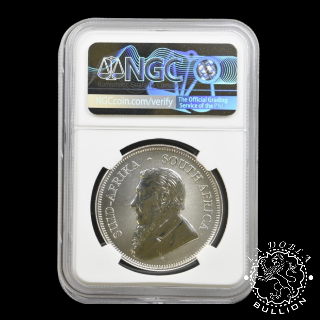 Moneda de Plata Krugerrand 50 Aniversario 1 oz BU - Sudáfrica - 2017 - NGC SP 69 - Anverso