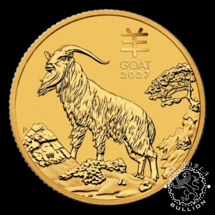 Moneda de Oro Serie Lunar III Cabra 1 oz BU – Australia – 2027