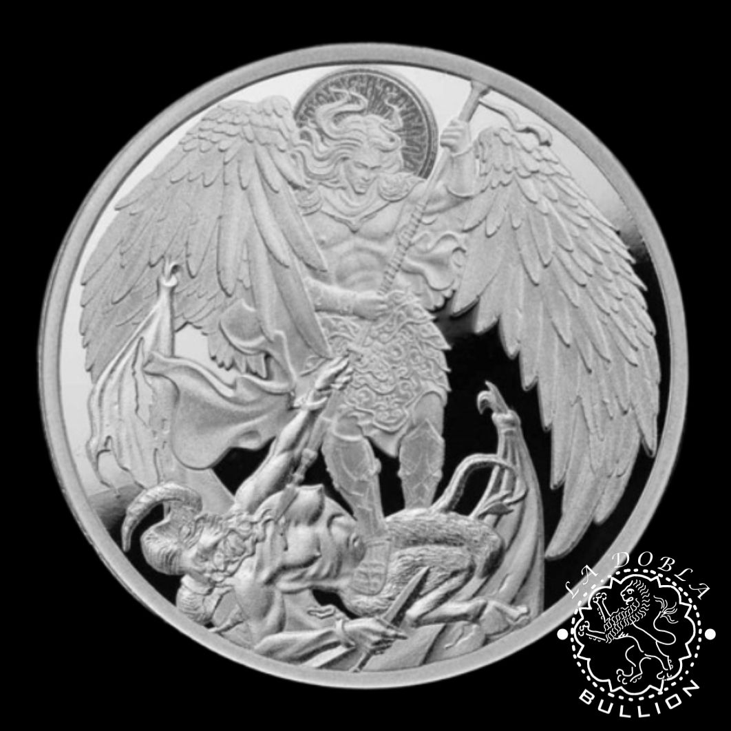 Moneda de Plata Arcángel Miguel 1 oz BU - Niue - 2026 - Reverso