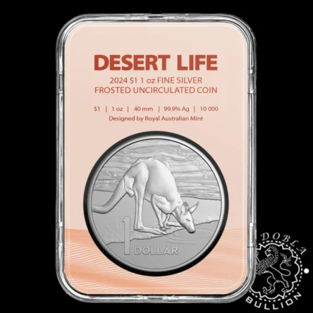 Moneda de Plata Canguro 1 oz UNC – Desert Life – Australia – 2024