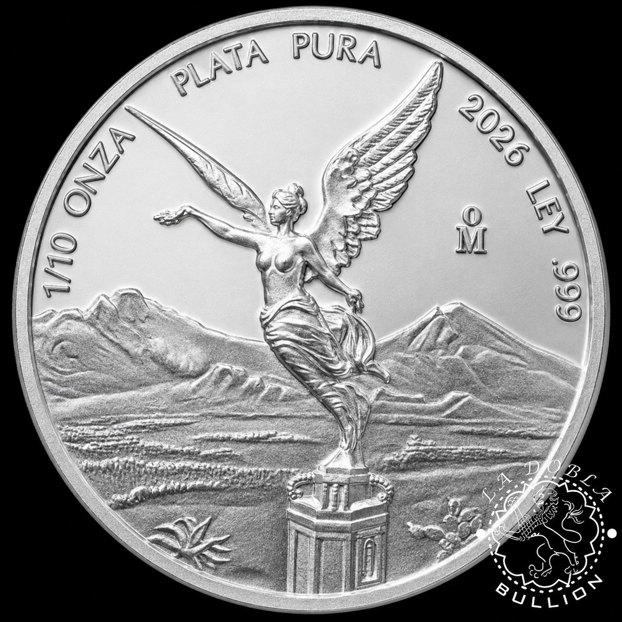 Moneda de Plata Libertad 1 10 oz BU – México – 2026 - Reverso - Recreación IA