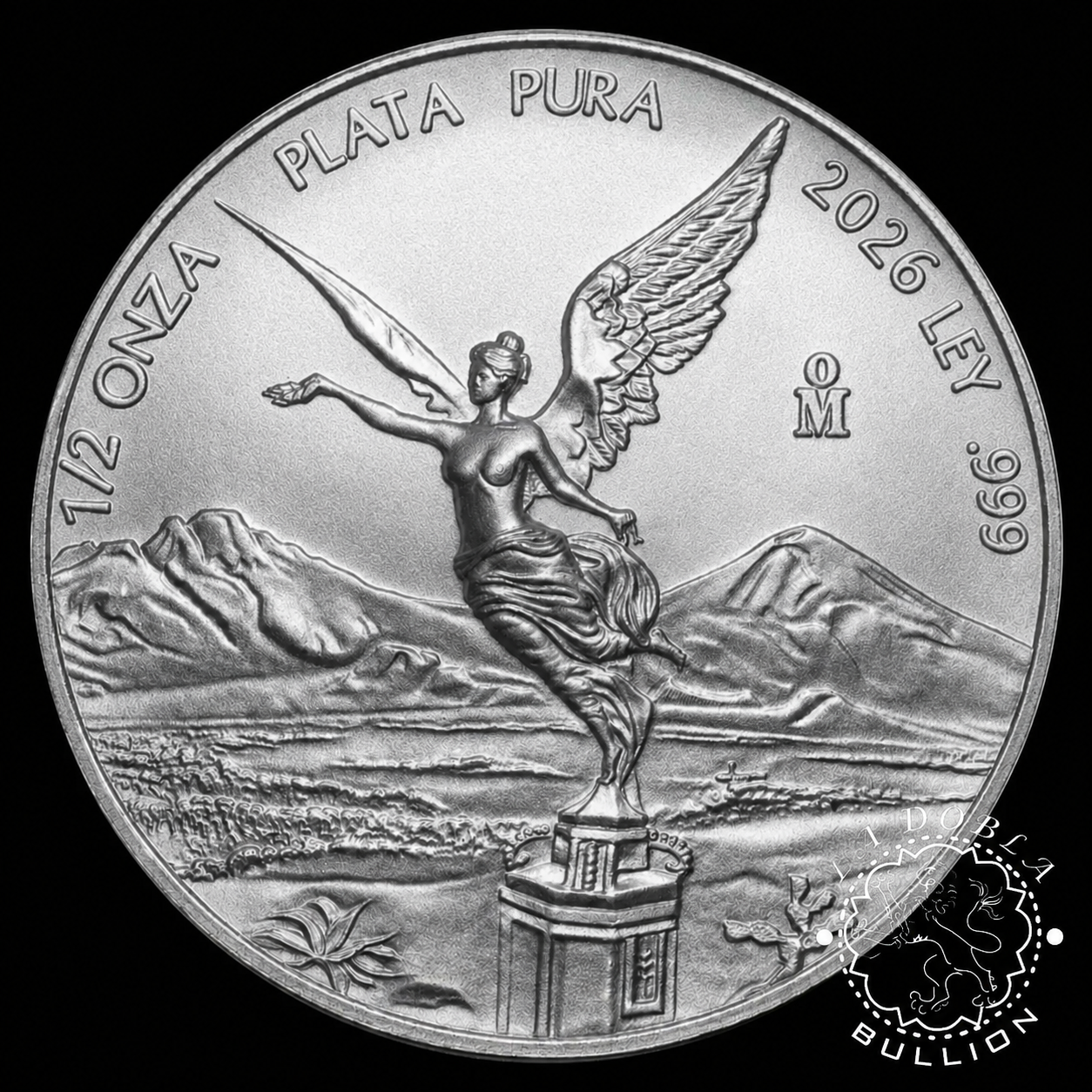 Moneda de Plata Libertad 1 2 oz BU – México – 2026 - Reverso - Recreación IA