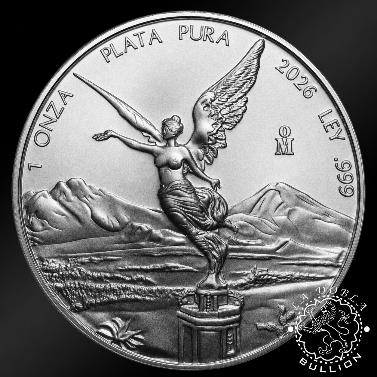 Moneda de Plata Libertad 1 oz BU – México – 2026 - Reverso - Recreación IA