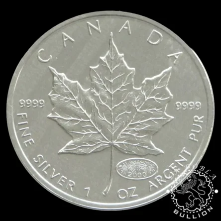 Moneda de Plata Maple Leaf 1 oz BU – Canadá – Privy Fireworks (VM)