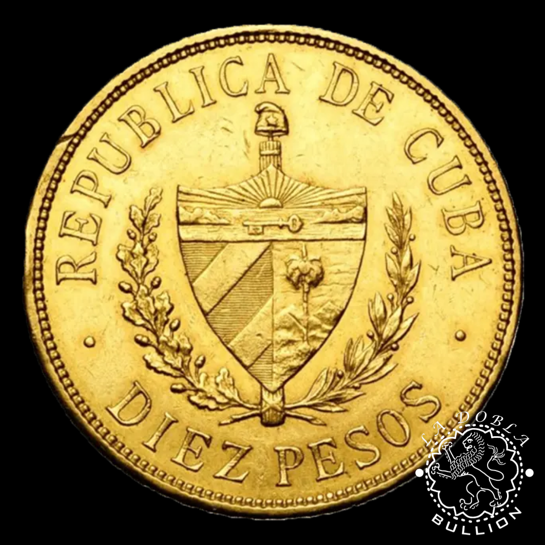 Moneda de Oro 10 Pesos Circulada - José Martí - Cuba - 1915-1916 - Anverso