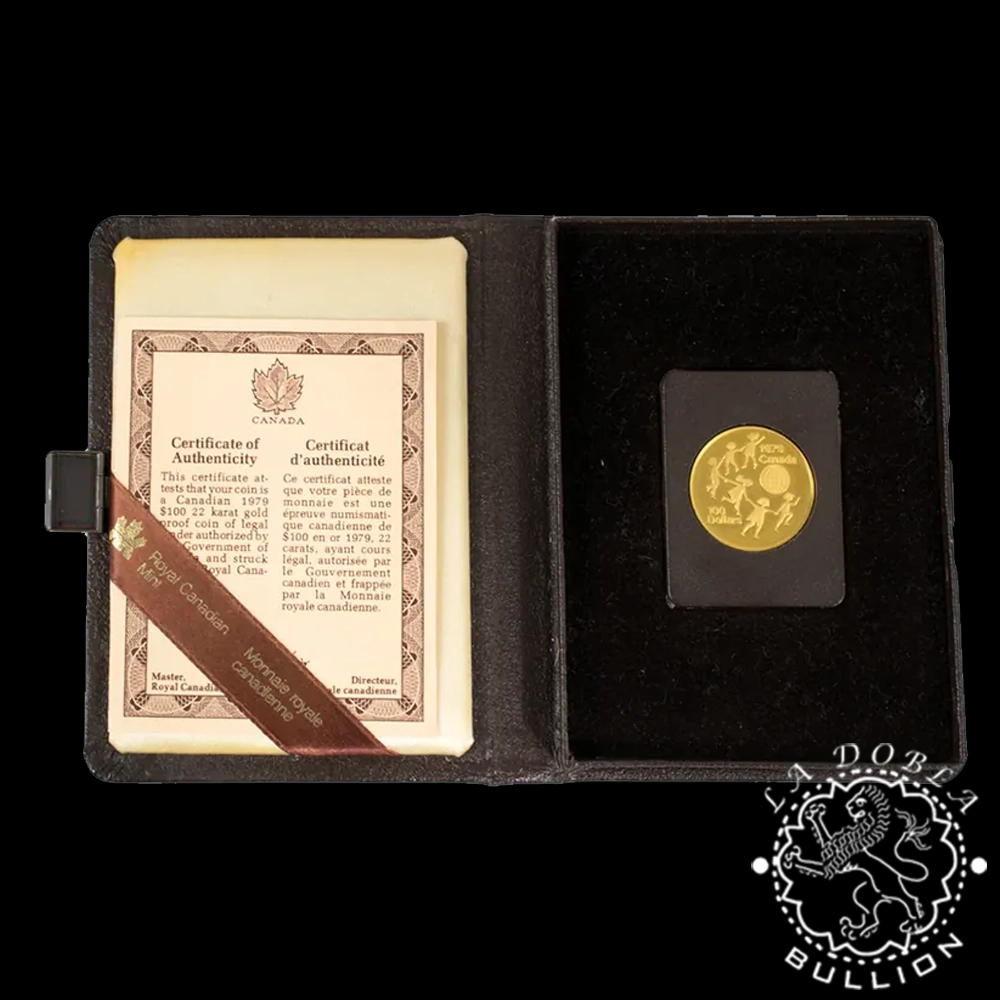 Moneda de Oro Año Internacional del Niño 1/2 oz Proof - Recomprada - Canadá - 1979 - Imagen 3