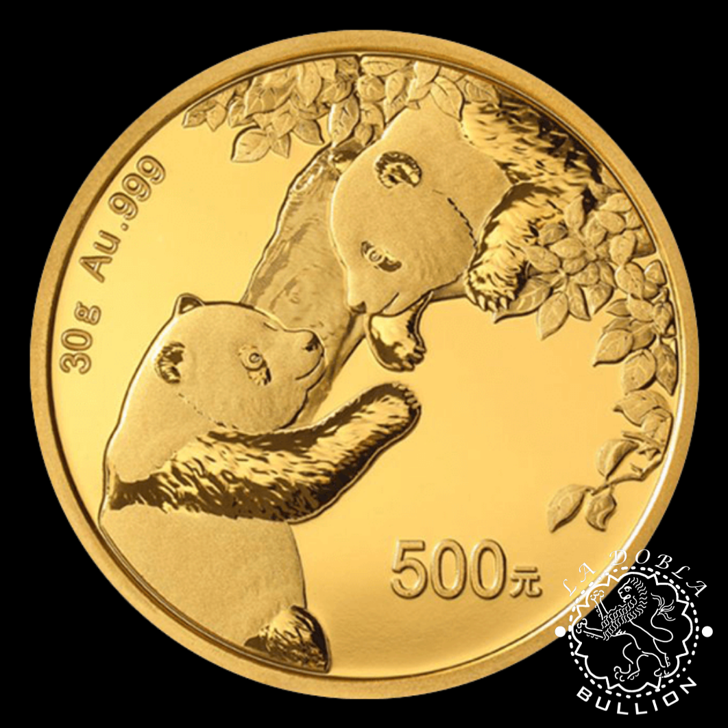 Moneda de Oro Panda 30 g - China - 2023 - Reverso