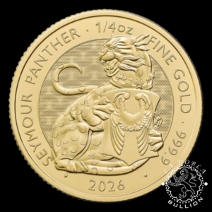 Moneda de Oro Tudor Beasts Seymour Panther 14 oz BU - Reino Unido - 2026 - Reverso